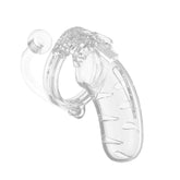 Man Cage 11 Male 4.5 Inch Clear Chastity Cage With Anal Plug - Adult Planet - Online Sex Toys Shop UK